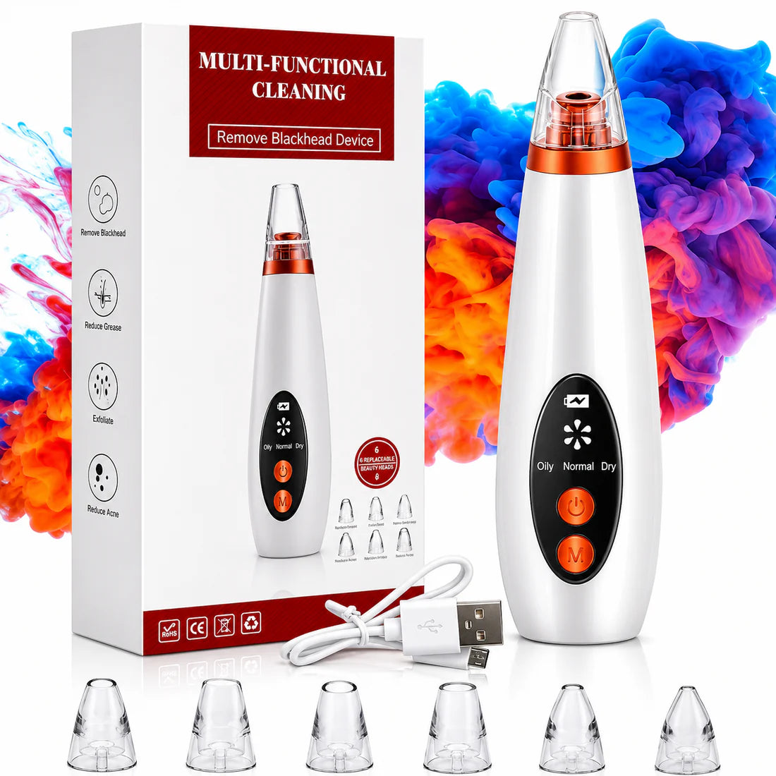 Premium Multi-Functional Black & Whitehead Remover For Pore & Pimples Cleaner Machine Men & Women